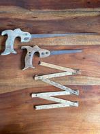 2 sleutel/schrobzagen en duimstok, Antiek en Kunst, Antiek | Gereedschap en Instrumenten, Ophalen of Verzenden