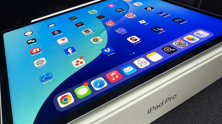 Apple iPad Pro 12.9" 256GB - 5th - Pencil en iPad SmartFolio, Computers en Software, Apple iPads, Zo goed als nieuw, Apple iPad Pro