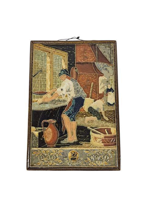 De Porceleyne Fles - Cloisonné  XLtegel - Bakkerij Zeelandia, Antiek en Kunst, Antiek | Keramiek en Aardewerk, Ophalen of Verzenden