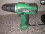 Hitachi Koki accuboormachine en lamp., Ophalen of Verzenden, Gebruikt, Boor- en Schroefmachine, Variabele snelheid