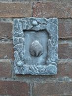 Schelp wanddecoratie betonnen beeld tuinbeeld beton, Ophalen of Verzenden, Nieuw