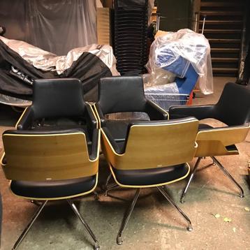 Set 8 Thonet S843 vergaderstoel stoel stoelen leer design beschikbaar voor biedingen