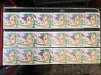 47 stuks Jugendstil / art nouveau wandtegels paarse bloem, Ophalen