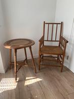 Bobbin of knobbelstoel en tafel antiek, Antiek en Kunst, Ophalen