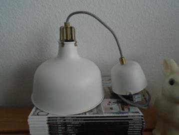 Ikea Ranarp witte metalen hanglamp, lamp + strijkijzersnoer