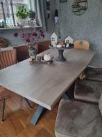 Moderne houten Eettafel voor 6 personen, Ophalen, 50 tot 100 cm, Zo goed als nieuw, Vijf personen of meer