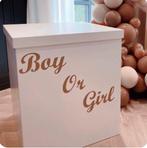 Boy or girl gender Reveal box decoratie feest onthulling, Hobby en Vrije tijd, Feestartikelen | Verhuur, Ophalen of Verzenden