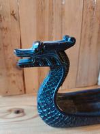 Drakenboot zwart 25cm lang, Verzamelen, Beelden en Beeldjes, Ophalen of Verzenden, Nieuw, Dier