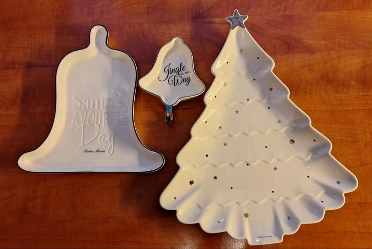 Riviera Maison Kerst Serveerschalen Set, Huis en Inrichting, Woonaccessoires | Schalen en Manden, Zo goed als nieuw, Schaal, Overige vormen