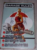 Metalen Wandbord Garage Rules - Nieuw, Ophalen of Verzenden, Nieuw, Overige onderwerpen