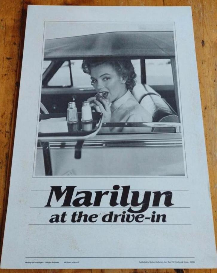 Marilyn Monroe - At the Drive-In - Vintage Poster, Verzamelen, Posters, Gebruikt, Film en Tv, A1 t/m A3, Rechthoekig Staand, Ophalen of Verzenden