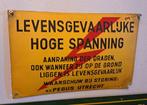 Echt oud emaille & gebold wandbord in goede staat leuk item, Antiek en Kunst, Ophalen