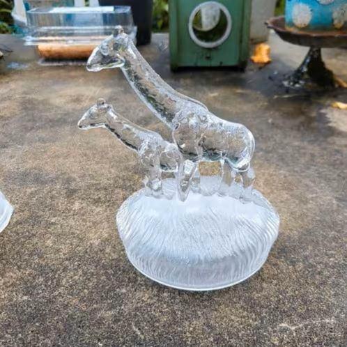 Glazen kristal dieren beeldjes, Verzamelen, Beelden en Beeldjes, Zo goed als nieuw, Dier, Ophalen of Verzenden