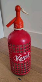 Vintage spuitwater Sodafles spuit fles Konga rood antiek, Ophalen of Verzenden, Zo goed als nieuw