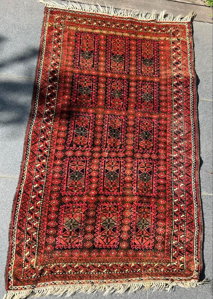 Vintage Perzisch Tafelkleed - Handgeknoopt, Huis en Inrichting, Stoffering | Tapijten en Kleden, Gebruikt, 50 tot 100 cm, 150 tot 200 cm