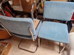 4 blauwe eetkamer stoelen, Huis en Inrichting, Ophalen, Gebruikt, Blauw