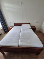 Tweepersoons  bed., Ophalen, Verstelbaar, Bruin, Klassiek