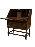 Antieke Secretaire Met Gedraaide Poten jaren 50 design, Ophalen, Gebruikt