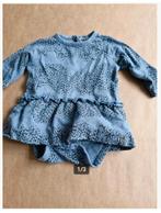 Blauw paars romper jurkje Maat 56 h3, Meisje, Jurkje of Rokje, Onbekend, Ophalen of Verzenden