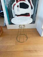 HK Living Marmeren Bijzettafel - Luxe Design, Ophalen, Minder dan 55 cm, Metaal of Aluminium, Rond