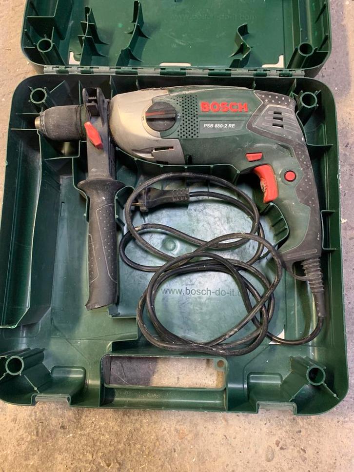 Bosch PSB 850-2 RE Boormachine, Doe-het-zelf en Verbouw, Gereedschap | Boormachines, Gebruikt, Boormachine, 600 watt of meer, Klopboormechanisme