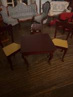 Vintage Eethoekje 1:12 - Poppenhuis Miniatuur, Verzamelen, Poppenhuizen en Toebehoren, Ophalen of Verzenden