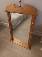 Oude grenen spiegel, brons geschilderd, Huis en Inrichting, Woonaccessoires | Spiegels, 100 tot 150 cm, Ophalen of Verzenden, Zo goed als nieuw