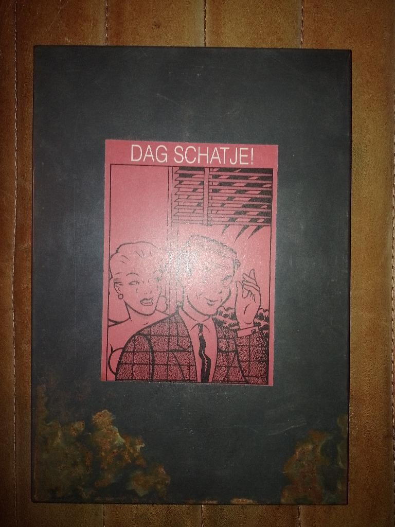 Dag Schatje - Portfolio van 30 prints in blikken doos., Boeken, Eén stripboek, Ophalen of Verzenden, Gelezen