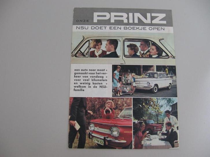 NSU 033 Onze Prinz, NSU doet een boekje open, folder, Boeken, Auto's | Folders en Tijdschriften, Zo goed als nieuw, Overige merken