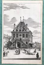 18e eeuw Amsterdam kopergravure van de Waag, Antiek en Kunst, Ophalen of Verzenden