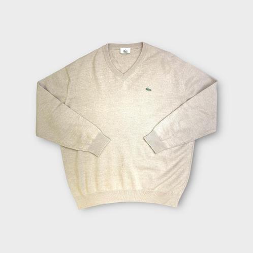 Lacoste heren trui (50% wol) Maat XL., Kleding | Heren, Truien en Vesten, Gedragen, Maat 56/58 (XL), Beige, Ophalen of Verzenden