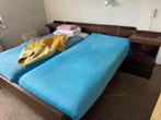 tweepersoonsbed en eenpersoonsbed met lattenbodem, Huis en Inrichting, Ophalen, Gebruikt
