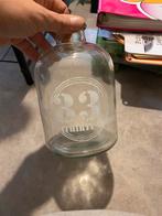Glazen Vaas met '33' Design, Wit, Ophalen of Verzenden, Minder dan 50 cm, Glas