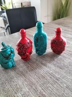 4 oude Chinese Snuif flesjes., Verzenden, Overige kleuren, Aardewerk of Porselein, Minder dan 50 cm