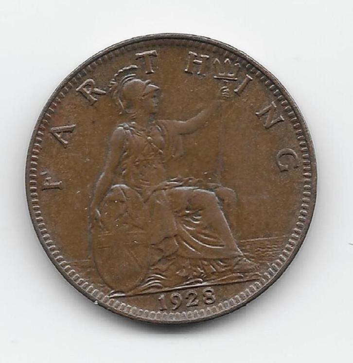 Verenigd Koninkrijk 1 farthing 1928 KM# 825, Postzegels en Munten, Munten | Europa | Niet-Euromunten, Losse munt, Overige landen