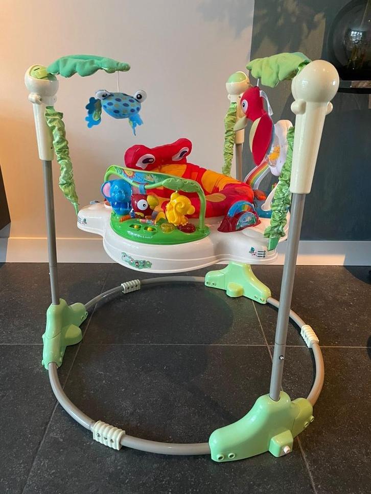 Fisher price Rainforest Jumperoo / Baby jumper, Kinderen en Baby's, Speelgoed | Babyspeelgoed, Zo goed als nieuw, Babygym, Met geluid