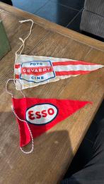 Twee oude reclame fietsvlaggetjes “ Esso & Gevaert”, Ophalen of Verzenden, Gebruikt