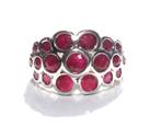 Schitterende Gerhodineerde Sterling Zilver 3 CT Robijn Ring, Verzenden, Met edelsteen, Dame, Rood