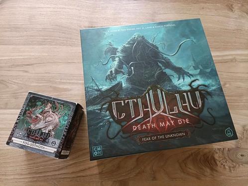 Cthulhu: Death May Die - Fear of the Unknown + extras, Hobby en Vrije tijd, Gezelschapsspellen | Bordspellen, Zo goed als nieuw
