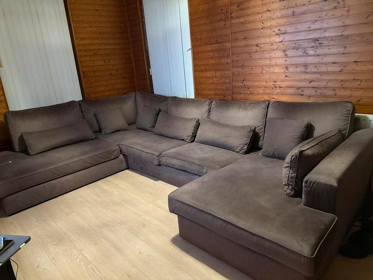 Luxe velvet suede bank, Huis en Inrichting, Banken | Bankstellen, Zo goed als nieuw, Ophalen of Verzenden