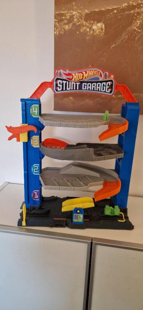 Hot Wheels stunt garage, Kinderen en Baby's, Speelgoed | Racebanen, Ophalen, Gebruikt, Onderdelen, Hot Wheels