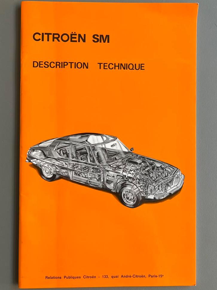 Citroën SM Description Technique, Boeken, Auto's | Boeken, Citroën, Ophalen of Verzenden