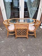 Tafel en stoelen setje MOET WEG, Tuin en Terras, Ophalen, Zo goed als nieuw, 2 zitplaatsen