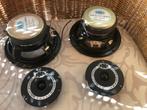 Te Koop: BNS luidspreker set (woofers + tweeters)., Gebruikt, 120 watt of meer, Front, Rear of Stereo speakers, Ophalen