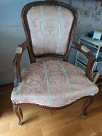 Antieke fauteuil, Ophalen, Minder dan 75 cm, Zo goed als nieuw, Stof