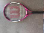 Mooi roze wit Wilson tennisracket junior maat 21, Sport en Fitness, Tennis, Ophalen, Zo goed als nieuw, Racket, Overige merken