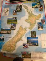 Vintage Poster landkaart Australian Pacific Nieuw Zeeland, Rechthoekig Staand, Deurposter of groter, Nieuw, Ophalen of Verzenden