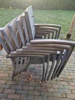 6 Terrasstoelen - Stapelbaar, Ophalen of Verzenden, Gebruikt, Kunststof, Stapelbaar
