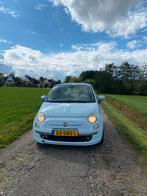 Fiat 500 1.4 16V 2007 Babyblauw - Opknapper!, Auto's, Voorwielaandrijving, Euro 5, Beige, 4 cilinders