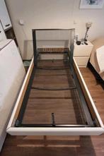 1 auping bed met handverstelling + matras, Ophalen, 90 cm, Eenpersoons, Wit